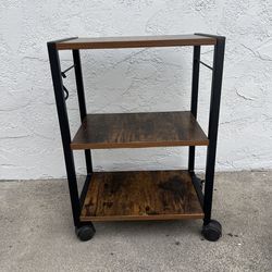 Espresso brown/black printer stand