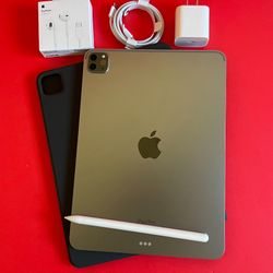 128GB Apple IPad Pro 11” 4th Generation (2022 Model / M2 chip ) with Keyboard, pen & Accessories (256gb /512GB) 