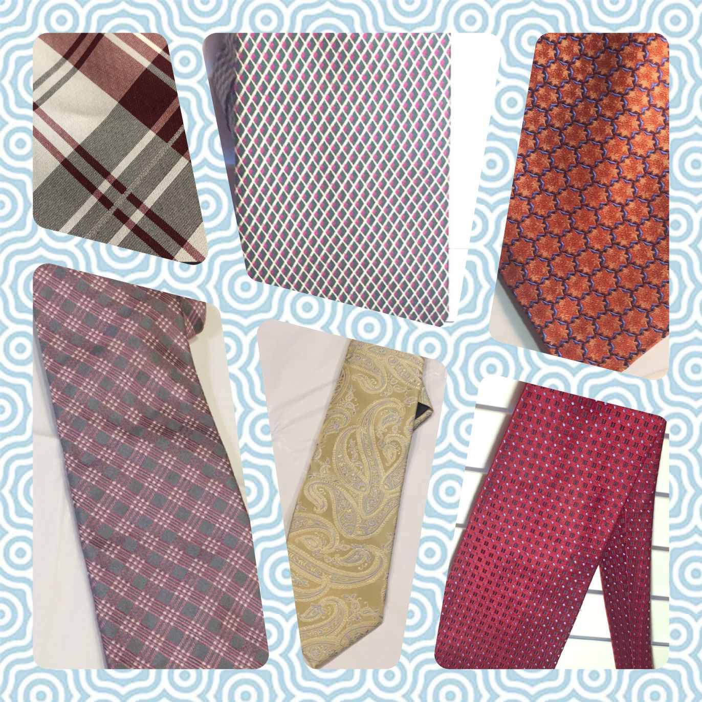 Six designer men’s Neckties