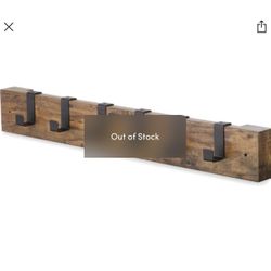 Farmhouse Wall Mounted Hook Rack - Brand New