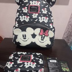 Disney loungefly ghost Mickey and Minnie