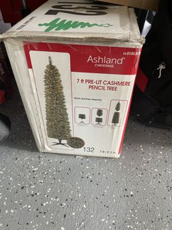 Ashland 7ft Pre-Lit Pencil Christmas Tree