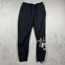 Nike Black Classic Sweatpants Womens Small Sportswear Tapered Jogger #2649