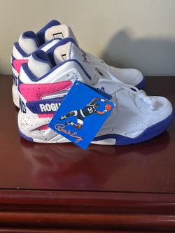 Patrick Ewing 33 Rogue Athletics, Size 11.5, 90’s Retros, Leather Colors White/Blue/Pink
