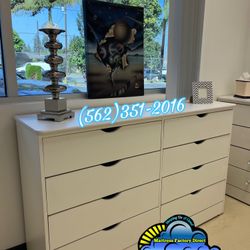 White Katy Eight Drawer Compressed 