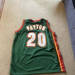 Gary Payton Seattle supersonic Sign jersey