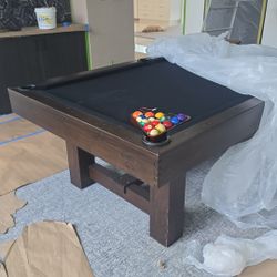 8ft pool table black ink cloth