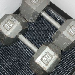 70 Lb Dumbbells