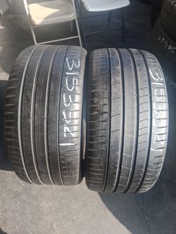 Pair 315/35/21 Pirelli Pzero Run Flat