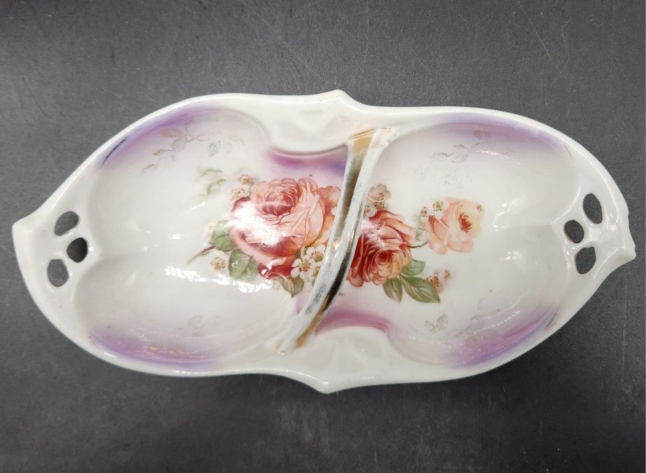 IPF Germany Bone China Nut Dish /Relish Tray Lusterware Finish - c. 1(contact info removed) Antique