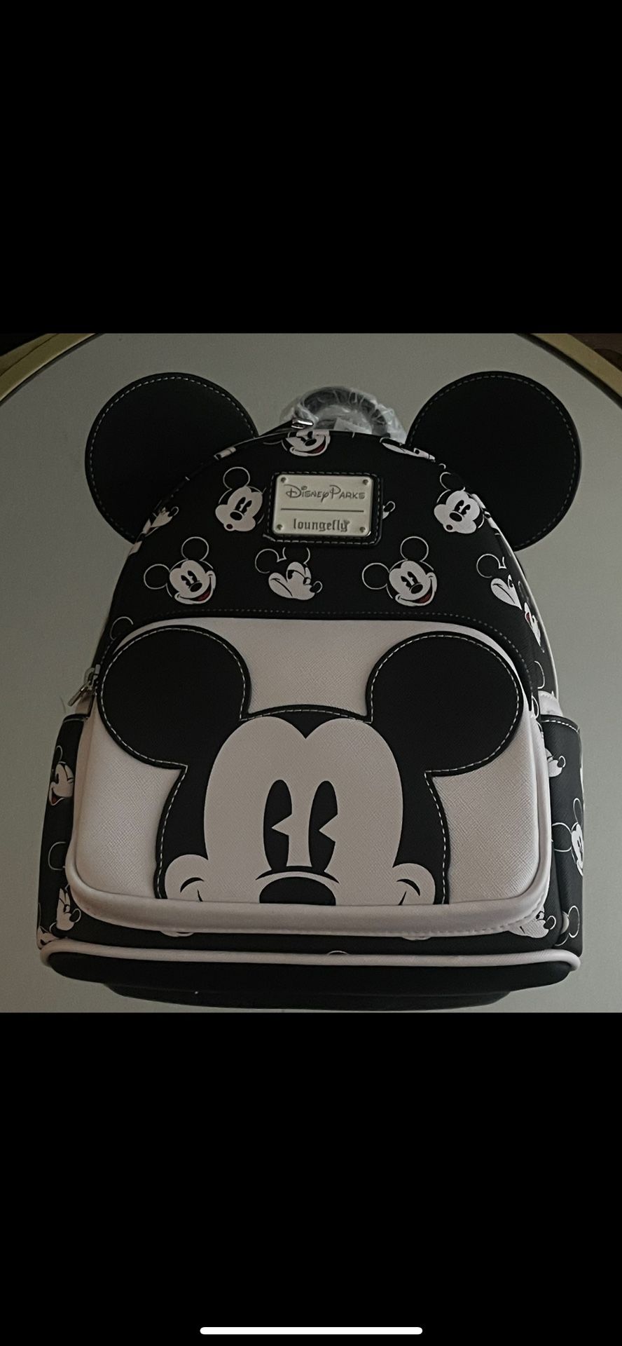 Mickey Mouse Lounge Fly Backpack Black And White 