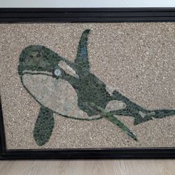 Moroccan Sea Glass Orca Art