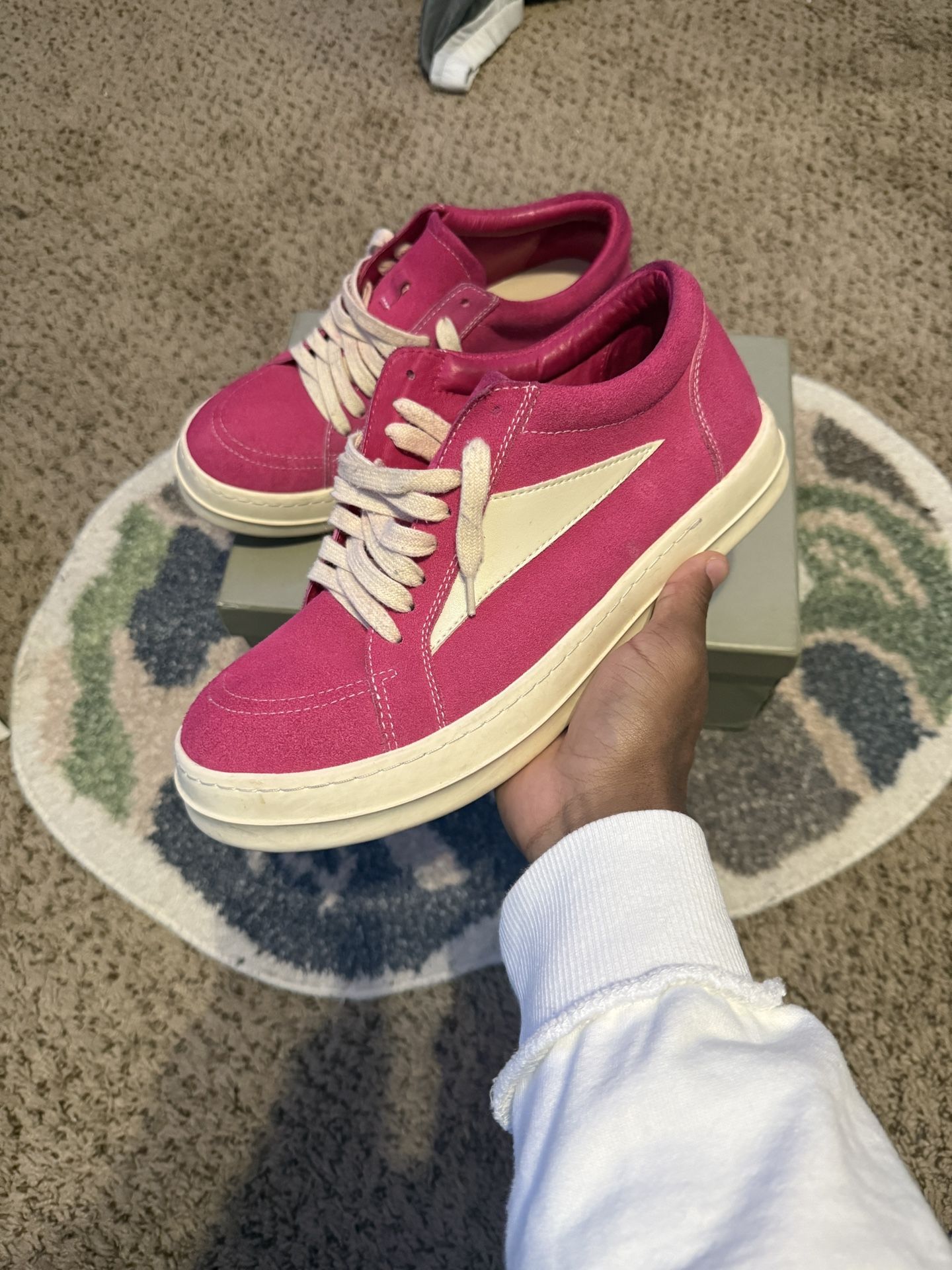 Pink Suede Rick Owen Vans