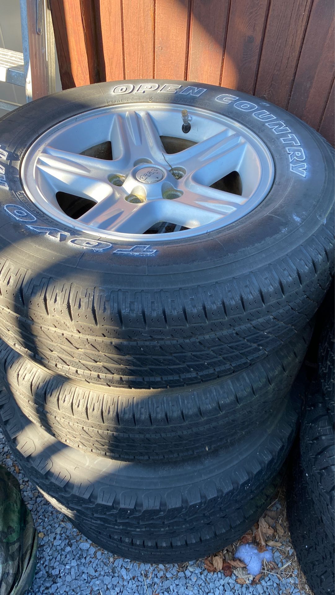 Wheels and tires for jeep and ram great tread on all