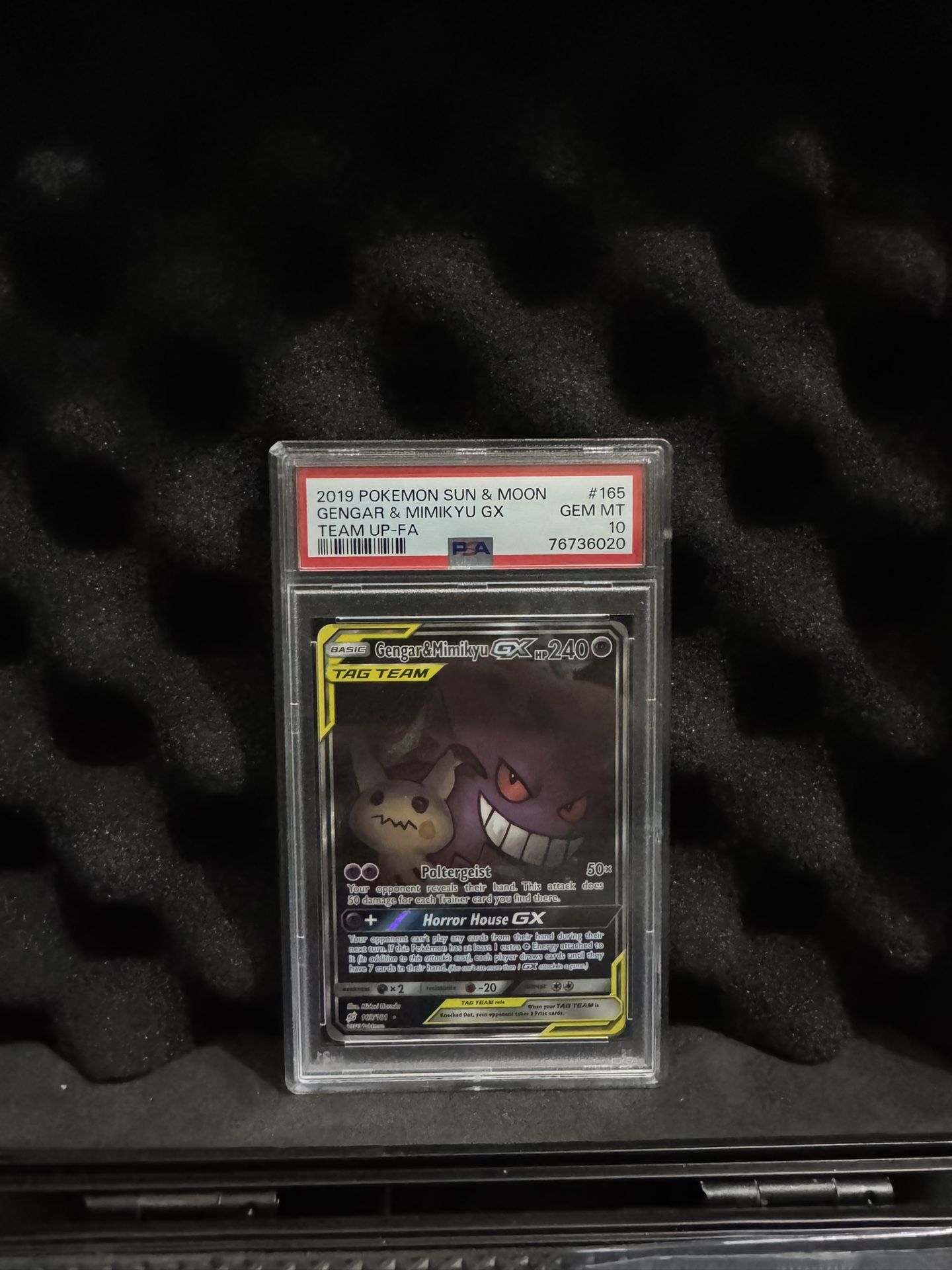 Pokemon Gengar & Mimikyu GX Tag Team PSA 10