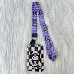 Kuromi lanyard with Id/ card holder