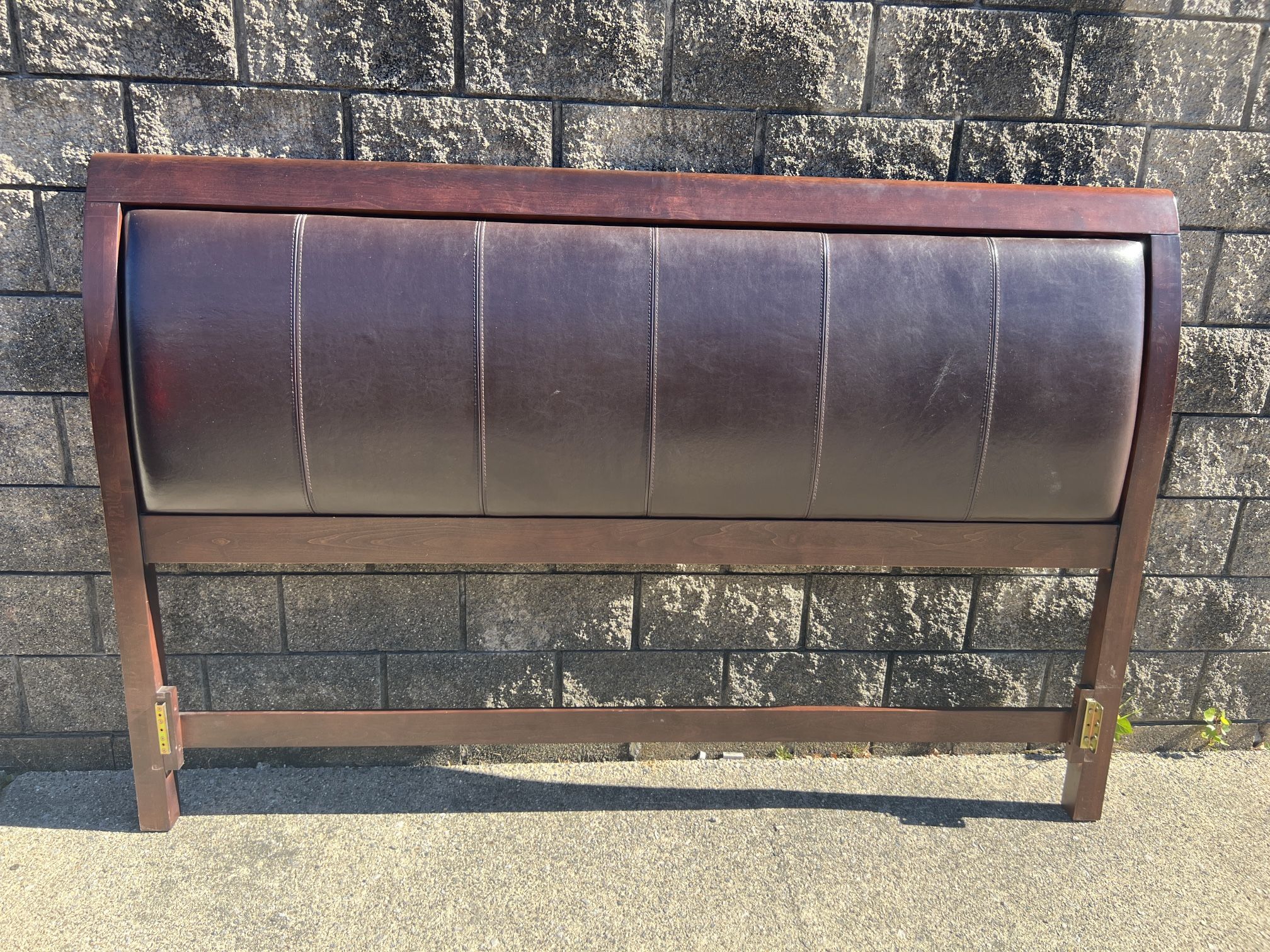 KING size leather upholstered headboard