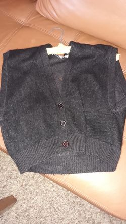 Black angora women's vest