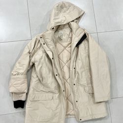 VTG LL Bean Thinsulate Ski Parka Hooded Coat Mid Lenght Unisex Jacket Sz: Large 
