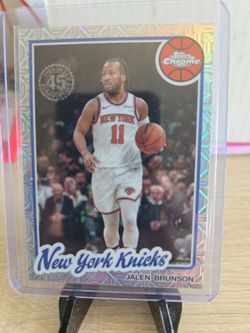Knicks  Jalen  Brunson  Refractor  Card