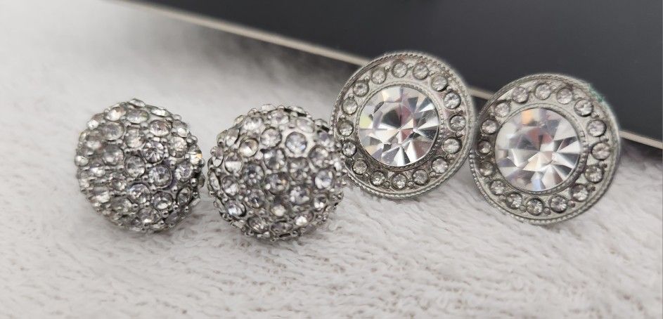 Silvery Pairs of Earrings