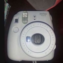 Fujifilm Instax Mini 9 Smokey White With Film Expired & Case & BOX IT CAME IN