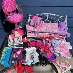 American Girl Size 18” Doll Furniture And Clothes 