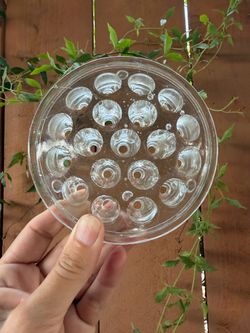 Vintage Clear Glass Flower Frog