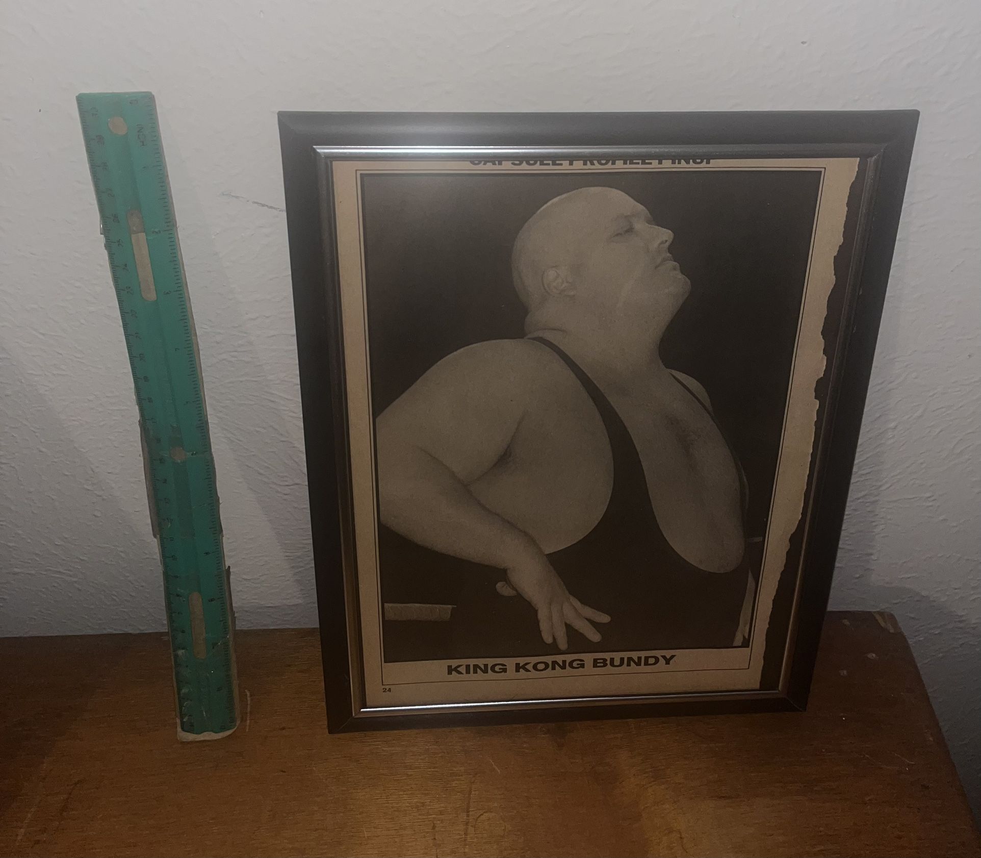 King Kong Bundy Magazine Print Ad Frame
