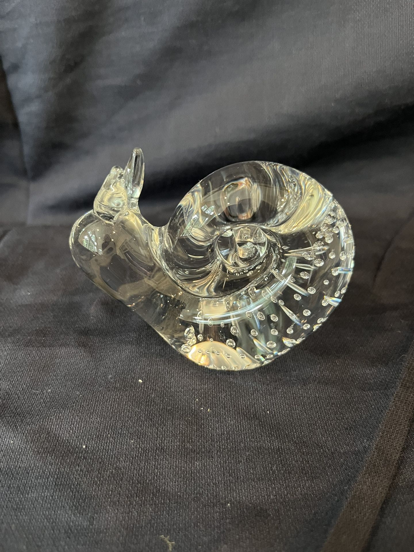 Vintage Crystal Snail Figurine/Paperweight