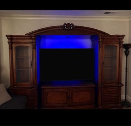 Entertainment center solid wood