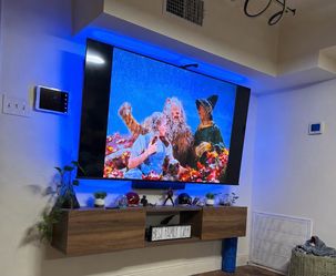 Floating Entertainment Center – Walnut