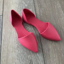 Native Audrey D’Orsay Women's Vibrant Hot Pink Flats Size 7