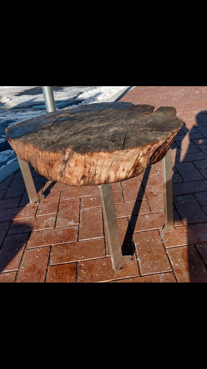 Gorgeous coffee or end table made from a matinee slab