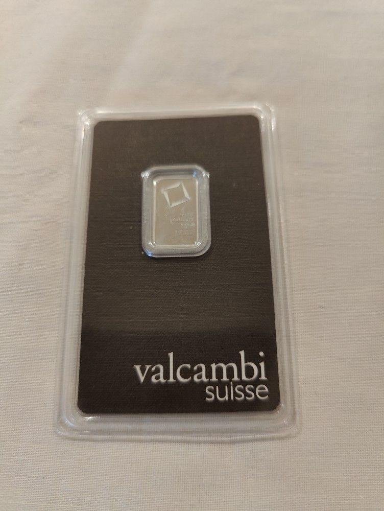 Valcambi Platinum Bullion Bar 2.5 G Very Nice