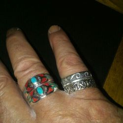 Rings Sterling silver. Very Nice Hand Made Ring.
