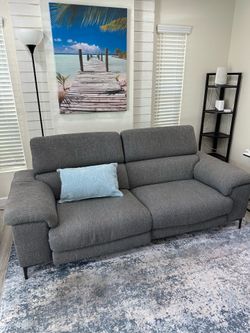 Gray Power reclining loveseat