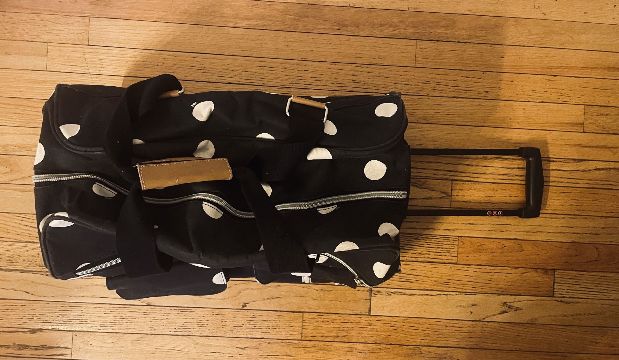 Victoria Secret PINK Rolling Duffle Bag Suitcase Wheelie Luggage