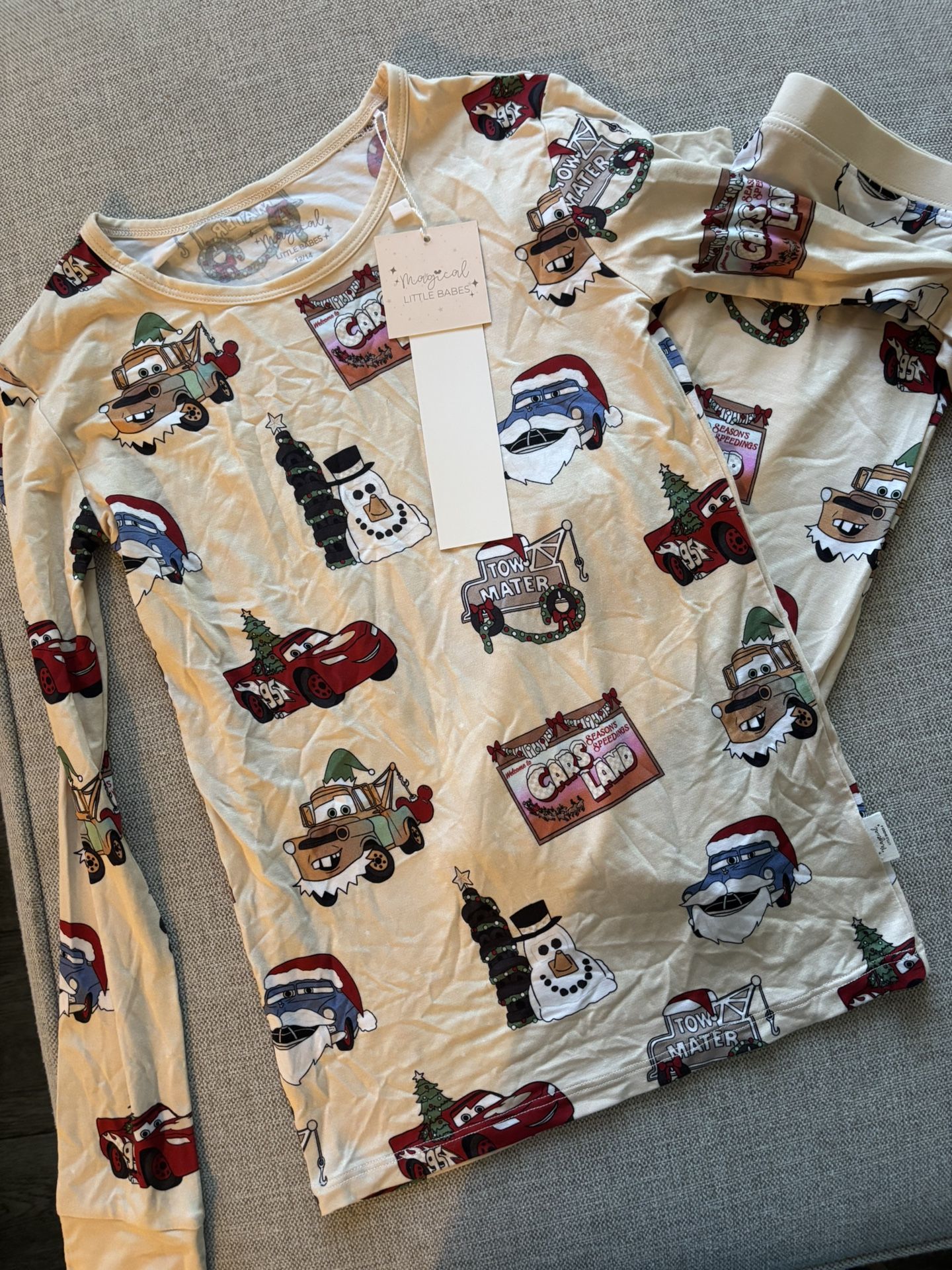 Magical Little Babes Cars Christmas Pajama Set