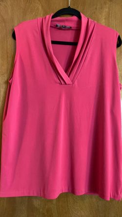 XLG Sleeveless V Neck Blouse