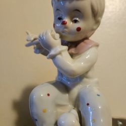 vintage porcelain clown music box,