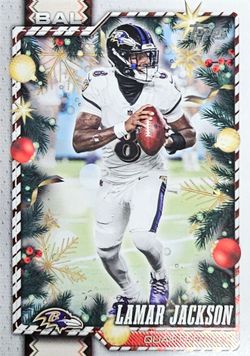 2026 Topps Holiday Lamar Jackson #5 SP Holiday Back Variation Baltimore Ravens