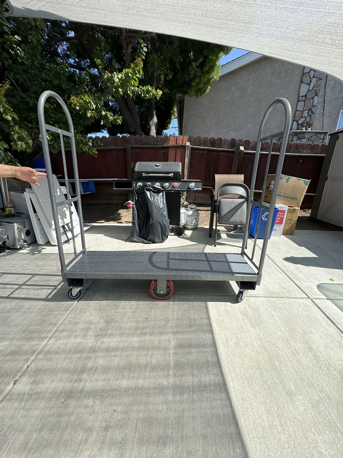 Lavex 16” x 60” Heavy Duty Steel U-BOAT UTILITY CART - 2000LB CAPACITY