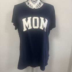 Gap Women's Favorite Tee Graphic T-shirt Size XL Mom Blue Cotton