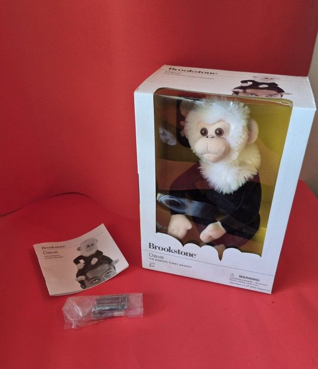 Brand New Dave the Robotic Funky Monkey Remote Remote Brookstone Open Box