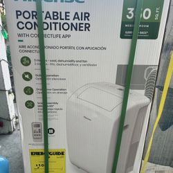 8000 BTU DOE 115-Volt Vented Medium Room Smart Portable Air C...