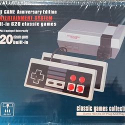 New In Box Mini Nintendo Console With 620 Preloaded Video Games And 2 Controllers