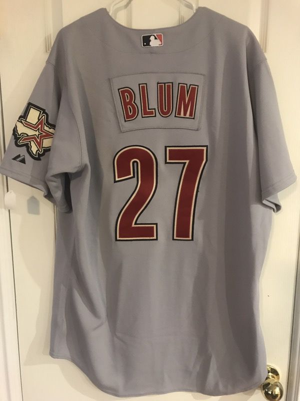 Houston Astros game used MLB Authentic Geoff Blum jersey for