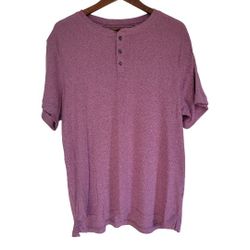 Mens XL Apt. 9 premier flex purple Henley shirt
