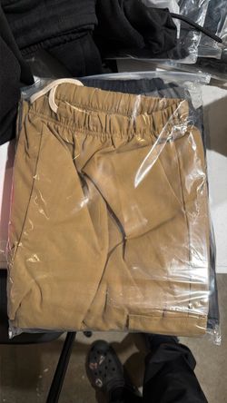Tan Drawstring Jogger Pants